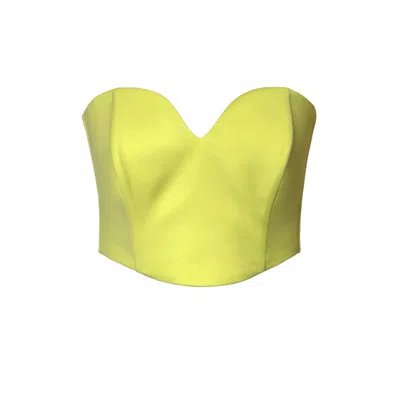 Aggi By Halewski Women's Yellow / Orange Lara Wild Lime Corset In Yellow/orange