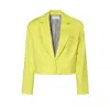 Aggi By Halewski Women's Yellow / Orange Lora Wild Lime Short Single Breasted Blazer In Yellow/orange