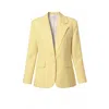 Aggi By Halewski Women's Yellow / Orange Tatiana Butter Yellow Oversized Blazer In Yellow
