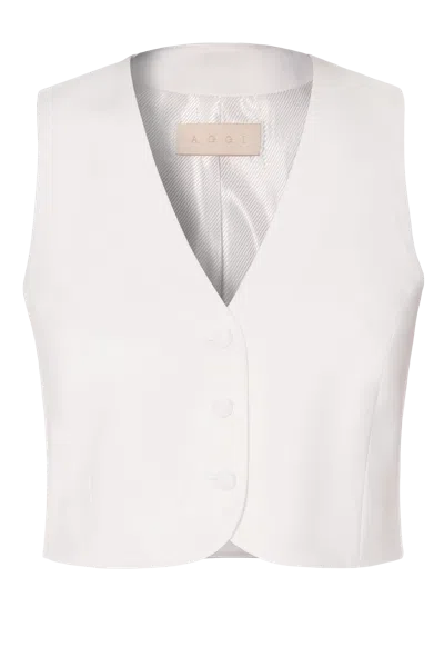 Aggi Vest Sienna Aesthetic White