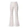 Aggi By Halewski Women's Adley Off White Lace Flared Pants In White