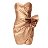 Aggi By Halewski Women's Alessandra Royal Gold Mini Strapless Dress In Gold