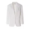 Aggi By Halewski Women's Alex Aesthetic White Blazer In White