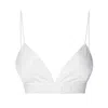 Aggi By Halewski Women's Asha Bright White Satin Bralette Top In White
