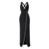 Aggi By Halewski Women's Black Carla Night Fall Evening Maxi Dress In Black