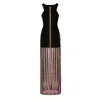 Aggi By Halewski Women's Black Charlotte Copper Gold Evening Dress In Black
