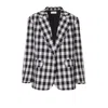 Aggi By Halewski Women's Black Quincy Oversized Vichy Check Blazer In Black
