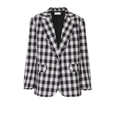 Aggi Women's Black Quincy Oversized Vichy Check Blazer