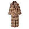 Aggi By Halewski Women's Brown Alison Café Au Lait Long Coat In Brown