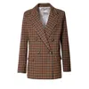 Aggi By Halewski Women's Brown Kimberly Autumn Glaze Blazer In Brown