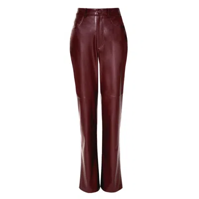 Aggi Women's Brown Nora Malaga Wine Pants In Burgundy