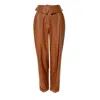 Aggi By Halewski Women's Brown Xenia Raw Umber Pants In Brown