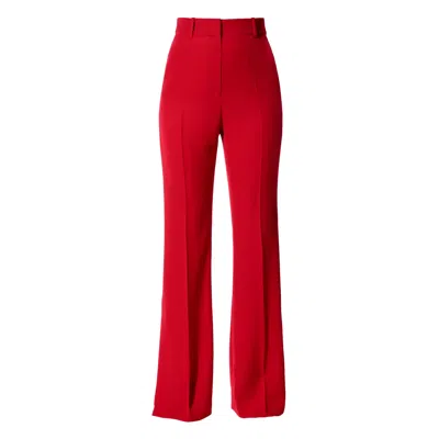 Aggi By Halewski Women's Camilla Ribbon Red Flared Trousers - Long
