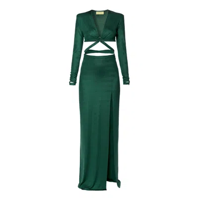 Aggi By Halewski Dress Cassandra Deep Green