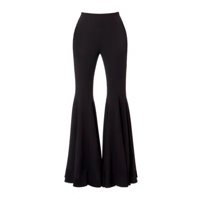 Aggi By Halewski Women's Cornelia Jet Black Extremely Flared Pants