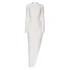 Aggi By Halewski Women's Elodia Off White Maxi Dress With Long Sleeve In White