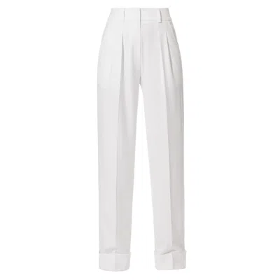 Aggi Women's Frankie Aesthetic White Trousers - Long