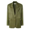 Aggi By Halewski Blazer Bellamy Satin Olive Branch In Green