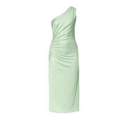 Aggi Women's Green Clara Misty Jade Asimmetric Midi Dress