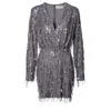 Aggi By Halewski Women's Grey Soraya Meteor Shower Sequin Mini Dress In Grey