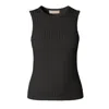 Aggi By Halewski Women's Iga Pirate Black Elastic Tank Top In Black