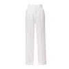 Aggi By Halewski Women's Jessie Bright White Satin Wide Pants In White