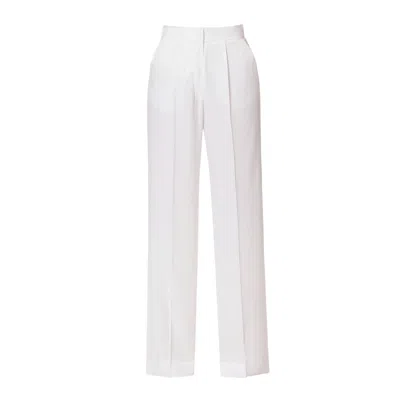 Aggi Women's Jessie Bright White Satin Wide Pants