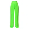 Aggi By Halewski Women's Jessie Satin Green Flash Pants In Green