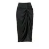 Aggi By Halewski Katy Glossy Black Skirt In Black