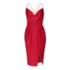 AGGI WOMEN'S KIM RED MIDI DRESS