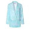 Aggi By Halewski Women's Lana Sky Blue Light Oversized Blazer In Blue