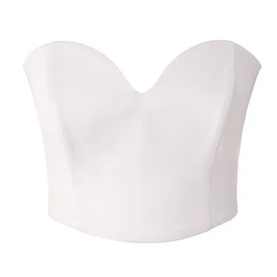 AGGI BY HALEWSKI WOMEN'S LARA OFF WHITE CORSET TOP