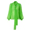Aggi By Halewski Women's Linda Green Flash Blouse In Green