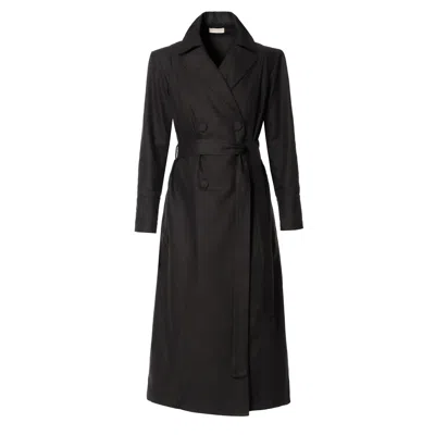 Aggi By Halewski Trench Logan Natural Black