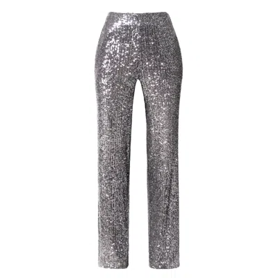 Aggi Women's Luca Silver Diamond Sequin Pants