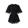 Aggi By Halewski Women's Moly Black Mini Jumpsuit With Embroidery In Black