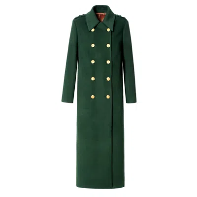 Aggi Women's Nastasia Evergreen Maxi Military Coat In Green