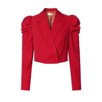 Aggi Blazer Naya Ribbon Red