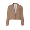 Aggi By Halewski Women's Neutrals Amanda Classic Beige Short Single Breasted Blazer In Beige