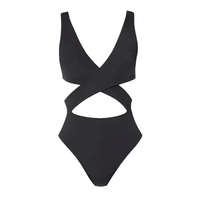 Aggi By Halewski Women's Nola Matt Black Body Suit