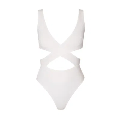 Aggi By Halewski Women's Nola Off White Body Suit