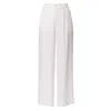Aggi By Halewski Women's Olivia Bright White Wide Trousers In White