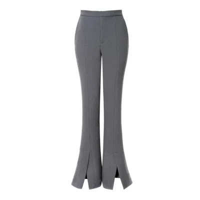 Aggi By Halewski Women's Pants Monica Baltic Grey Flared Pants- Long