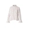 Aggi By Halewski Women's Penelopa Off White Loose Lace Blouse In White