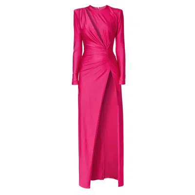 Aggi Women's Pink / Purple Adriana Razzmatazz Maxi Dress In Pink/purple