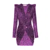 Aggi By Halewski Women's Pink / Purple Jennifer Purple Magic Mini Sequin Dress In Pink/purple