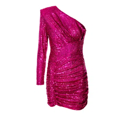 Aggi Dress Josefina Evening Fuchsia In Pink/purple