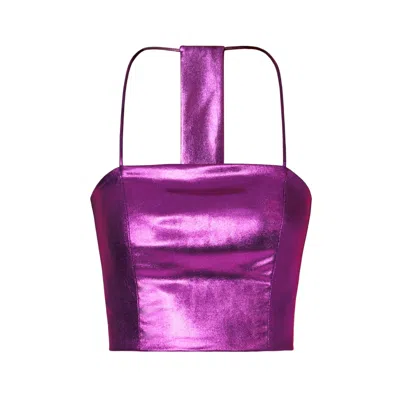 Aggi Top Nelly Sparkling Grape In Pink/purple