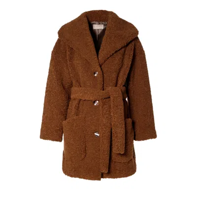 Aggi Women's Polly Brown Bouclé Short Coat