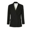 Aggi By Halewski Ramona Neutral Black Blazer In Black